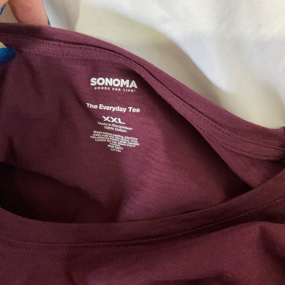 Sonoma Women’s Long Sleeve Burgundy Shirt Plus Size XXL - Picture 6 of 9